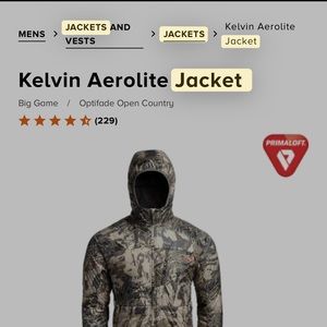 Sitka Kevin Aerolite Jacket. Mens Large. Optifade Open Country. Never worn.